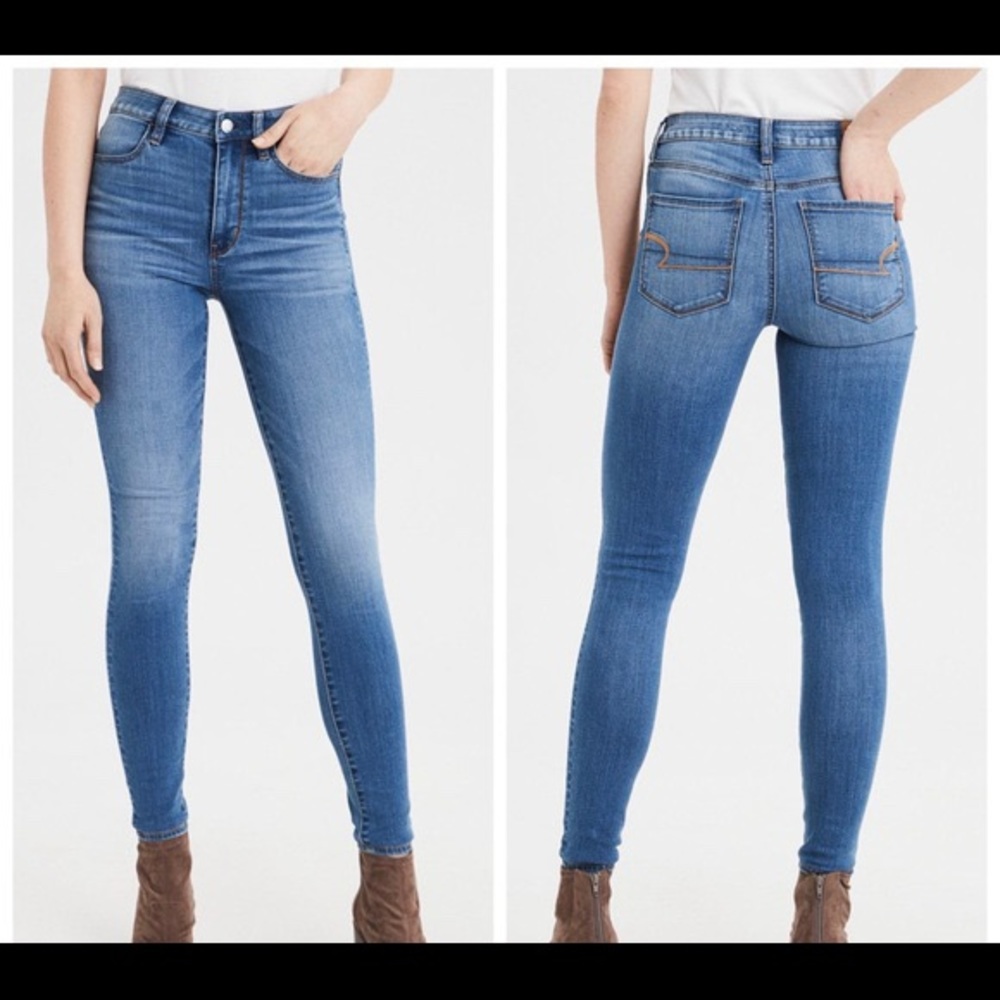 American Eagle Super Hi-Rise Jeggings Sz 4 Regular